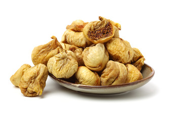 Dried fig on a white background