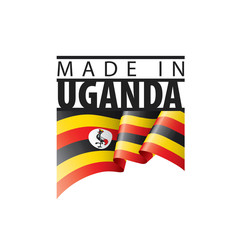 Uganda flag, vector illustration on a white background