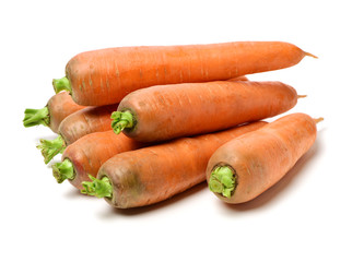 Fresh carrot on a white background