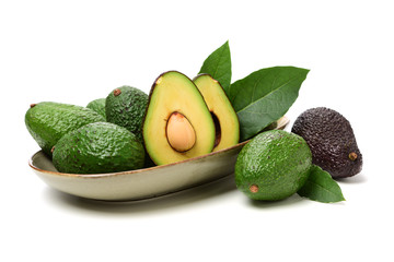 Avocado on a white background