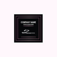 ZM Initial signature logo is white, with a dark pink grid gradation line. with a black square background