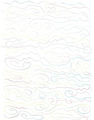 Wood texture, wooden background. Striped pattern similar to tree bark in other color hues. Hand painting on paper. Abstract wood material.