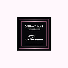ZX Initial signature logo is white, with a dark pink grid gradation line. with a black square background