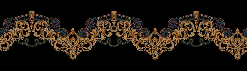 Decorative elegant luxury design.Vintage elements in baroque, rococo style.Design for cover, fabric, textile, wrapping paper .