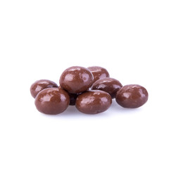 chocolate ball or chocolate bonbon on a background.