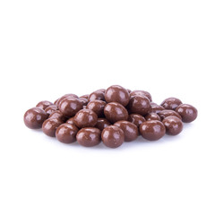 chocolate ball or chocolate bonbon on a background.