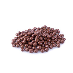 chocolate ball or chocolate bonbon on a background.
