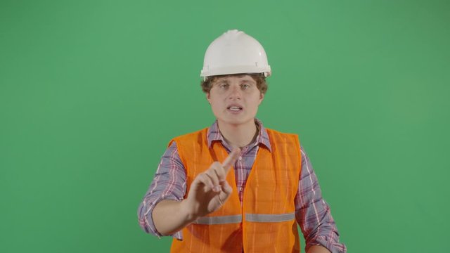 Adult Man Engineer No With Finger