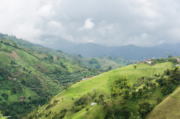 Mountainous landscape in the Colombian Andes