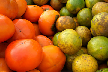 Persimmons and tangerine