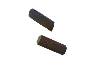 Wax pastel or crayon with clipping path. Crayon on white background.