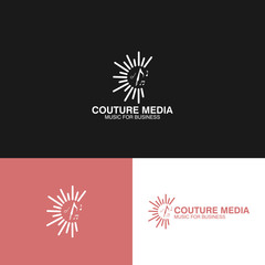 simple logo media for company