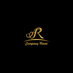 elegant R logo design for your 