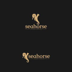 luxury seahorse logo for your company © Akhmad