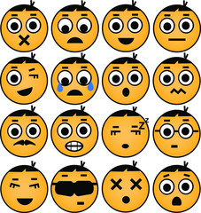 set of funny emoticons