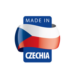 Czechia flag, vector illustration on a white background