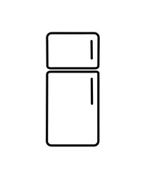 Picture of an old refrigerator. vector illustration.