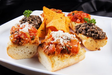 Various bruschettas