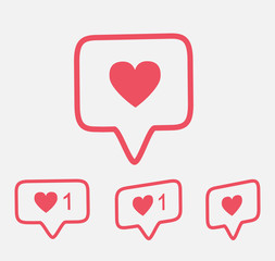 Instagram notification vector. Instagram  bubble vector.