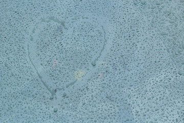 Drops on the glass, the sky. abstraction background.