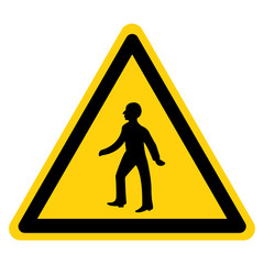 Warning Staff Only Symbol Sign, Vector Illustration, Isolate On White Background Icon. EPS10