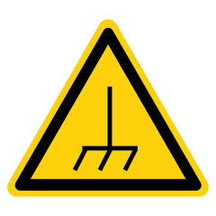 Warning Frame Chassis Symbol Sign, Vector Illustration, Isolate On White Background Label. EPS10