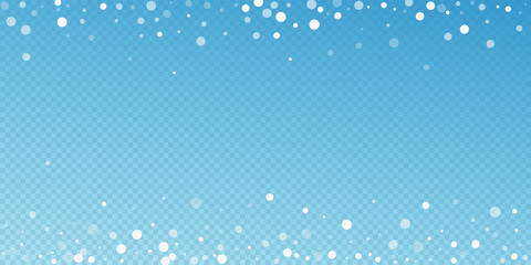 White dots Christmas background. Subtle flying sno