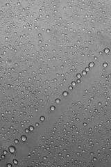 Condensate water droplets on the surface of the material gray