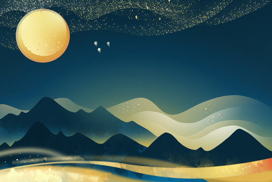 The Mid-Autumn festival illustrations