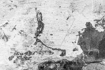 Texture of a concrete wall with cracks and scratches which can be used as a background