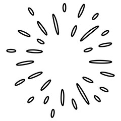 doodle design element starburst hand drawn