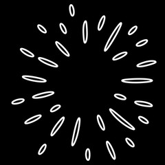 doodle design element starburst hand drawn