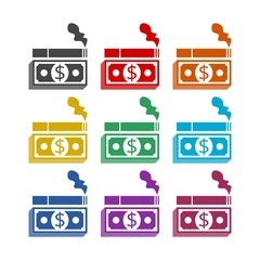 Smoking and money cost isolated on white background