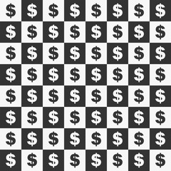seamless pattern with Dollar Sign icon vector.