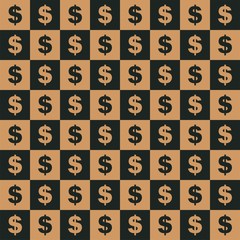 seamless pattern with Dollar Sign icon vector.