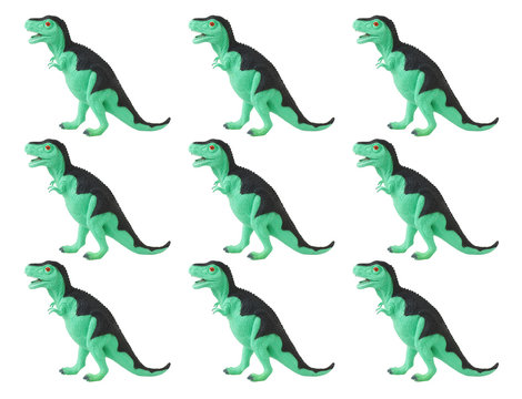 Toy green dinosaur Tyrannosaurus.