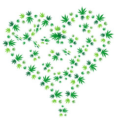 Heart of Bright green cannabis