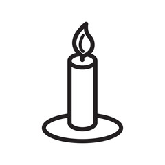 Candle Doodle Icon Vector