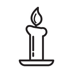 Candle Doodle Icon Vector