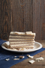 Wafers with chocolate