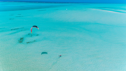 kite surfing at jambiani, Zanzibar