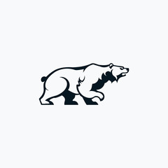 Obraz na płótnie Canvas bear logo vector icon illustration template
