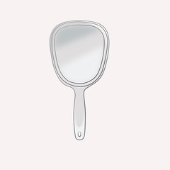 light mirror on a white background