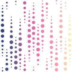Vector dots isolated on white background with removable gradient
