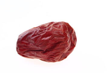 Red on a white background