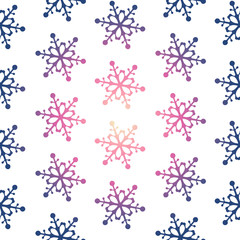 Seamless background with snowflakes, vector greeting illustration 