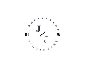 Initial JJ vintage logo template	