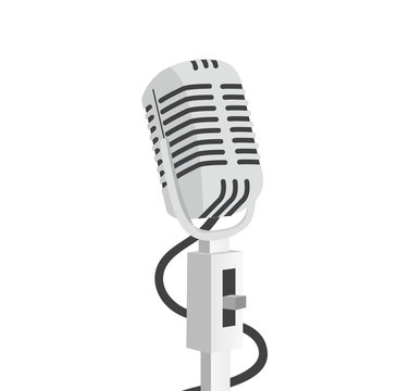  old microphone graphic style vector
