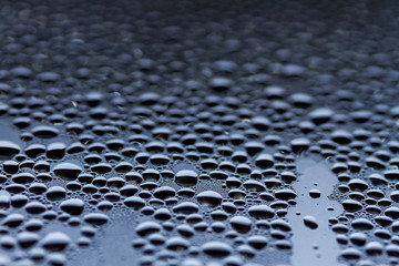 beautiful drops of water on glass