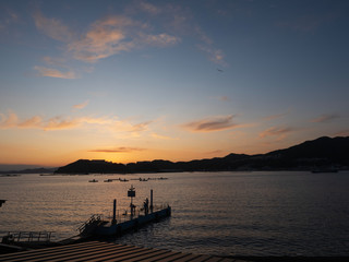 Evening view of Japan (Awaji Island / Furara Fishing Port)